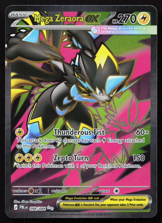 Mega Zeraora ex - Pitch Black #098/084 - Ultra Rare