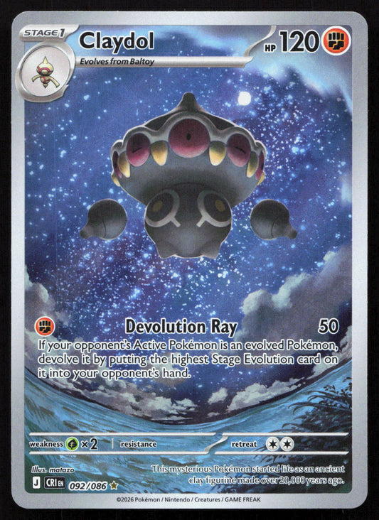 Claydol - Chaos Rising #092/086 - Illustration Rare