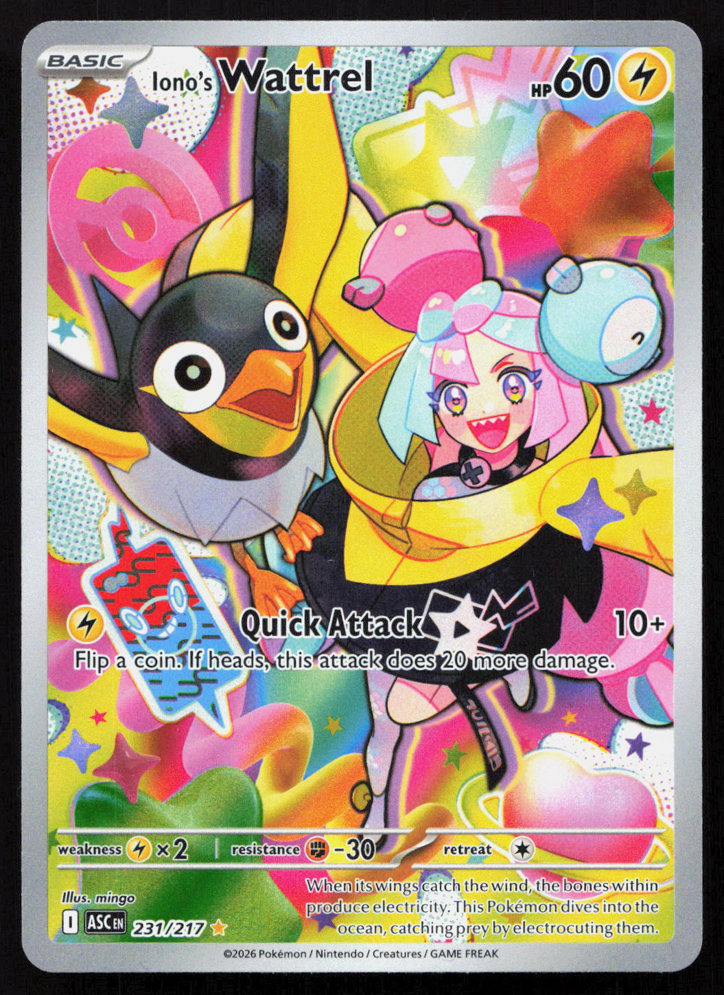 Iono's Wattrel - Ascended Heroes #231/217 - Illustration Rare