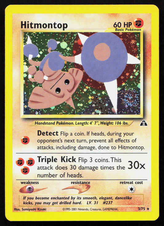 Hitmontop - Neo Discovery #3/75 - Rare Holo