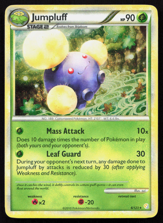 Jumpluff - HeartGold & SoulSilver #6/123 - Rare Holo