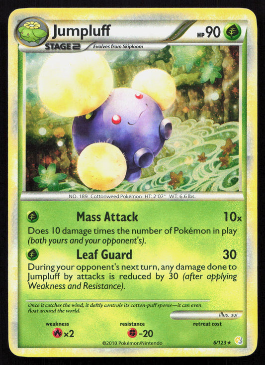 Jumpluff - HeartGold & SoulSilver #6/123 - Rare Holo
