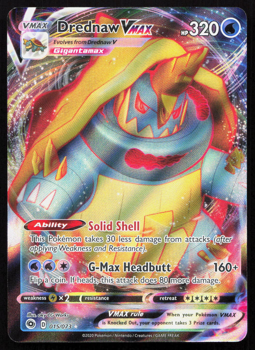 Drednaw VMAX - Champion's Path #015/073 - Rare Holo VMAX