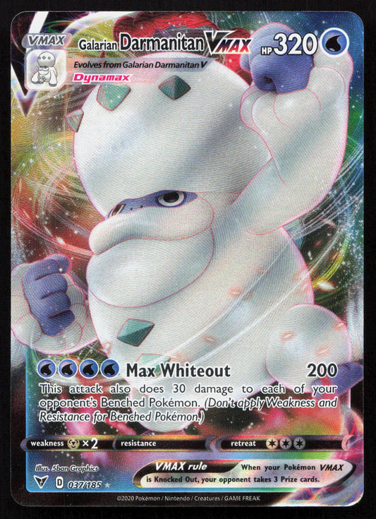 Galarian Darmanitan VMAX - Vivid Voltage #037/185 - Rare Holo VMAX