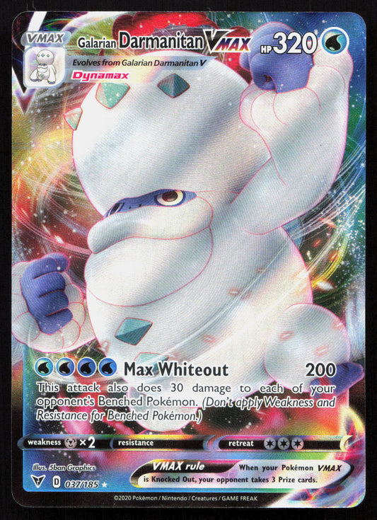 Galarian Darmanitan VMAX - Vivid Voltage #037/185 - Rare Holo VMAX