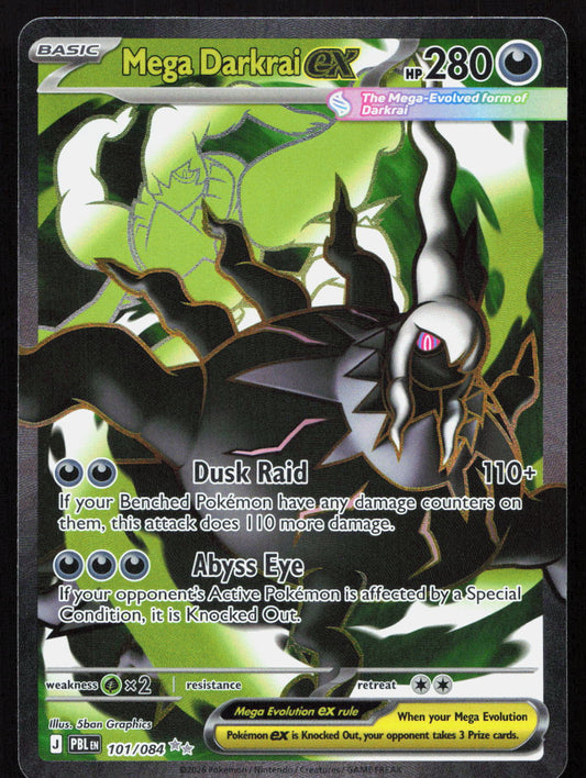 Mega Darkrai ex - Pitch Black #101/084 - Ultra Rare