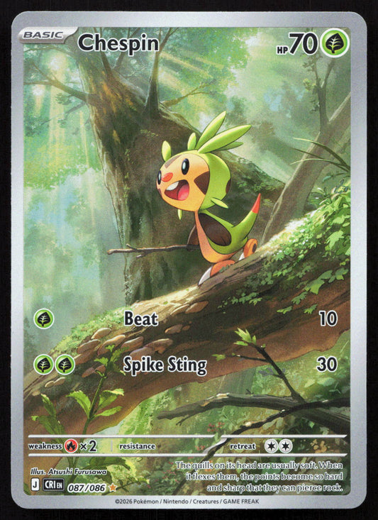 Chespin - Chaos Rising #087/086 - Illustration Rare
