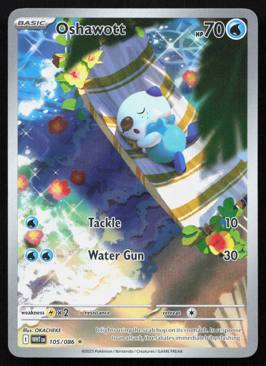 Oshawott - White Flare #105/086 - Illustration Rare