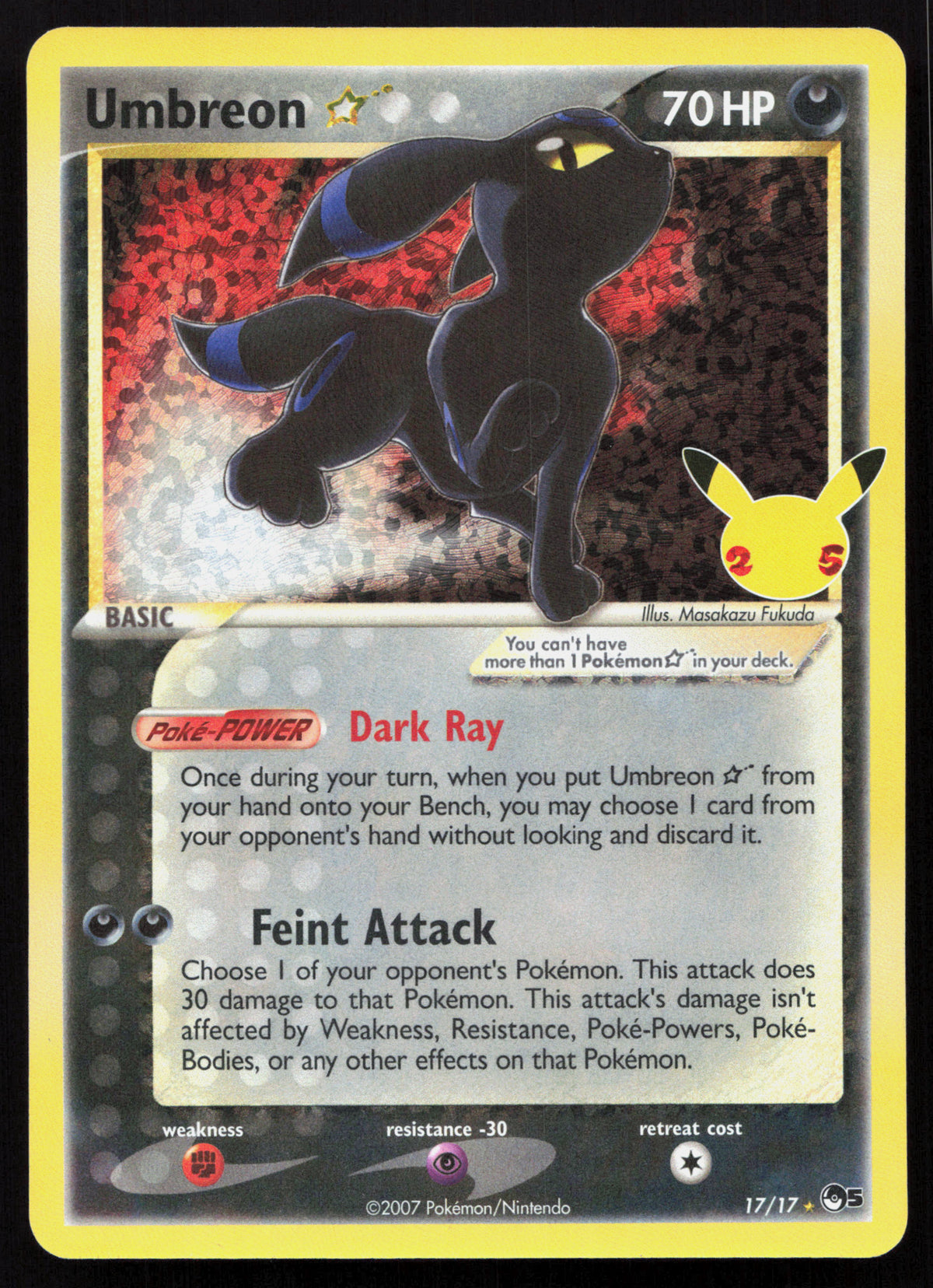 Umbreon ☆ - Celebrations: Classic Collection #17 - Classic Collection