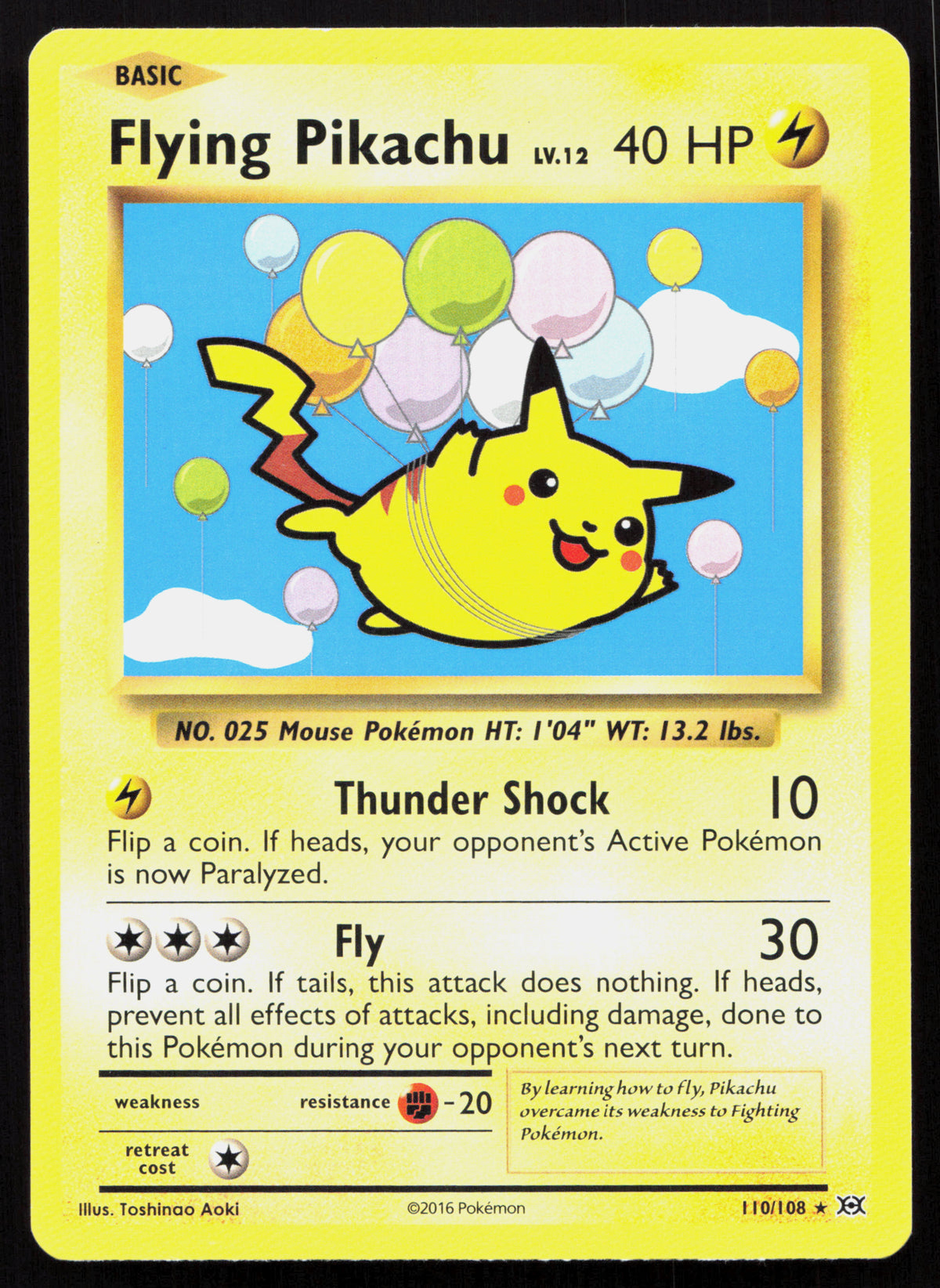 Flying Pikachu - Evolutions #110/108 - Rare Secret