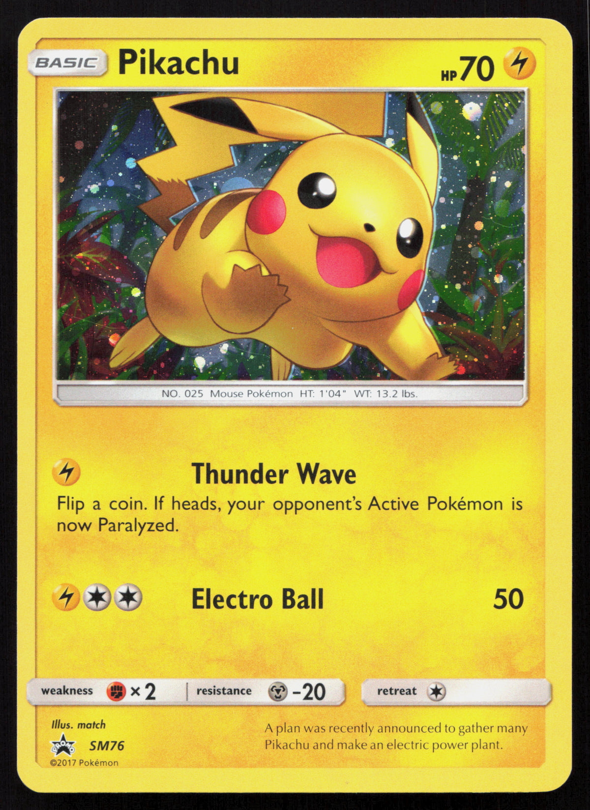 Pikachu - SM Black Star Promos #SM76 - Promo