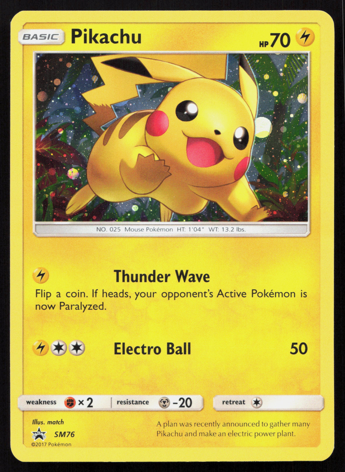 Pikachu - SM Black Star Promos #SM76 - Promo