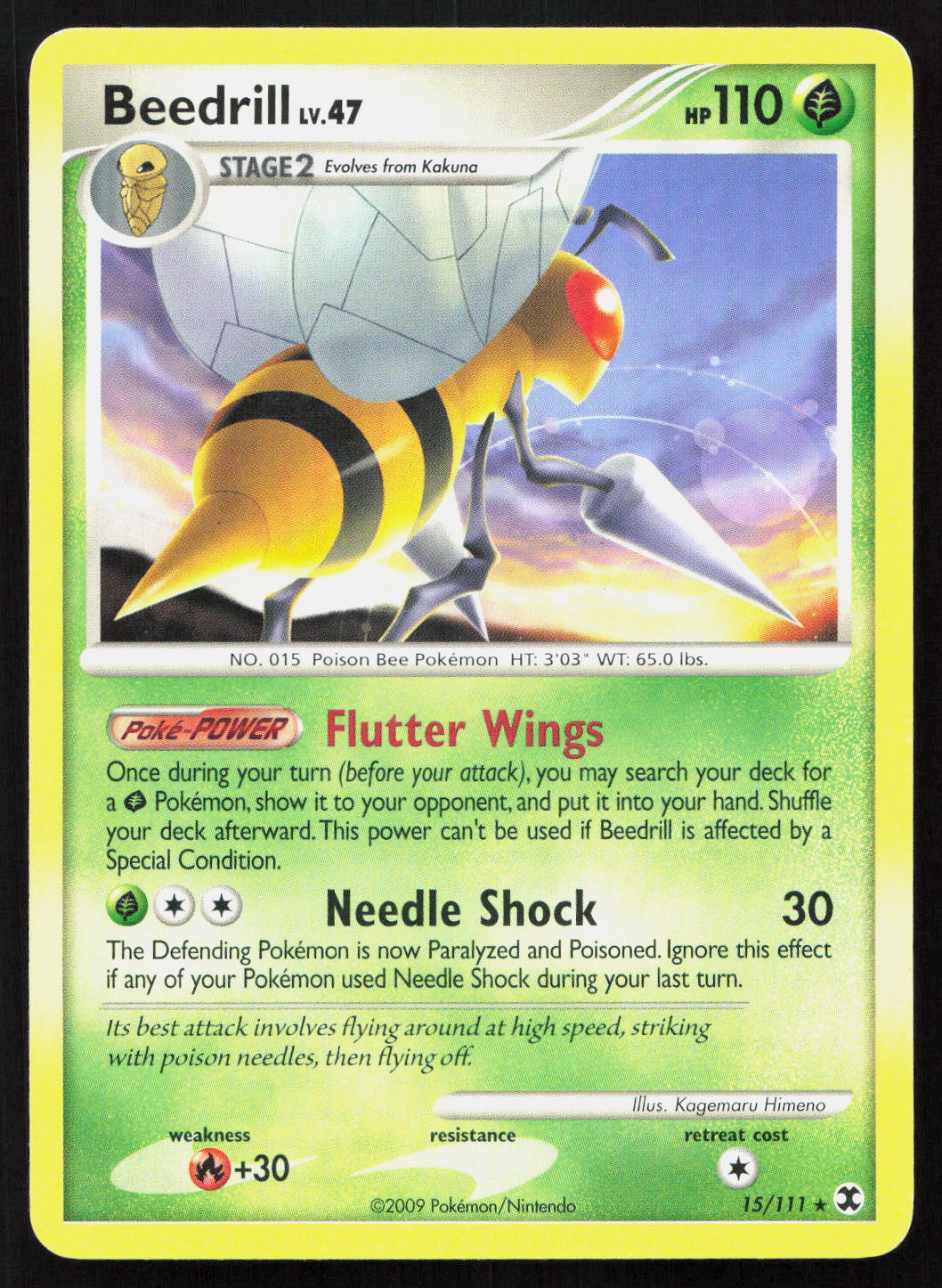 Beedrill - Rising Rivals #15/111 - Rare