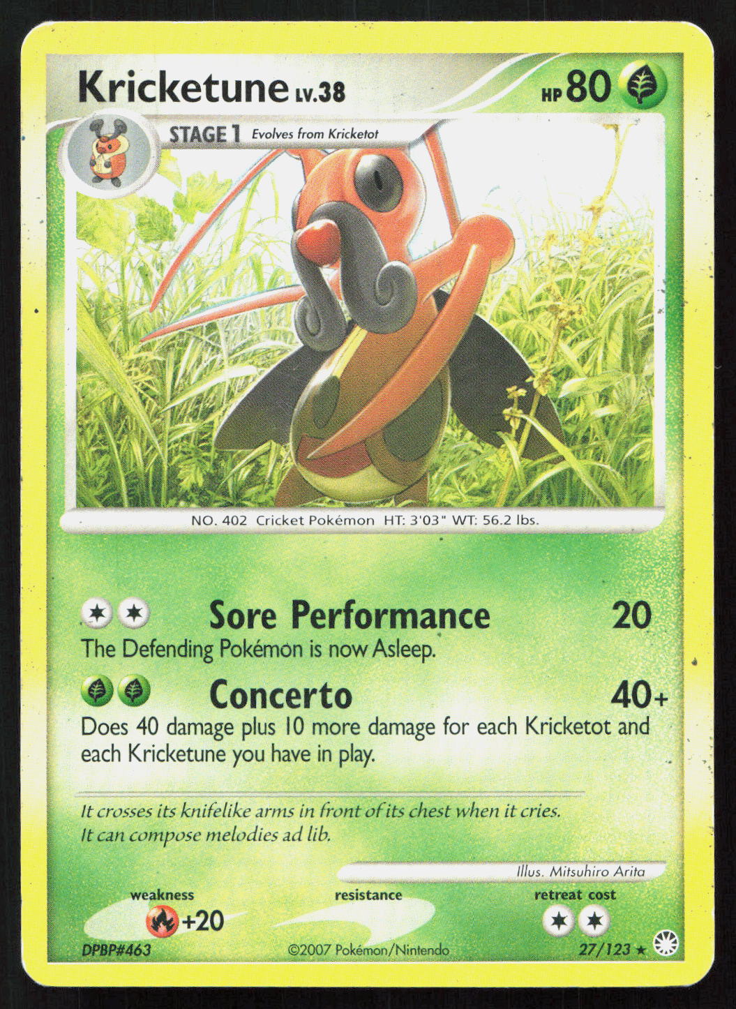 Kricketune - Mysterious Treasures #27/123 - Rare