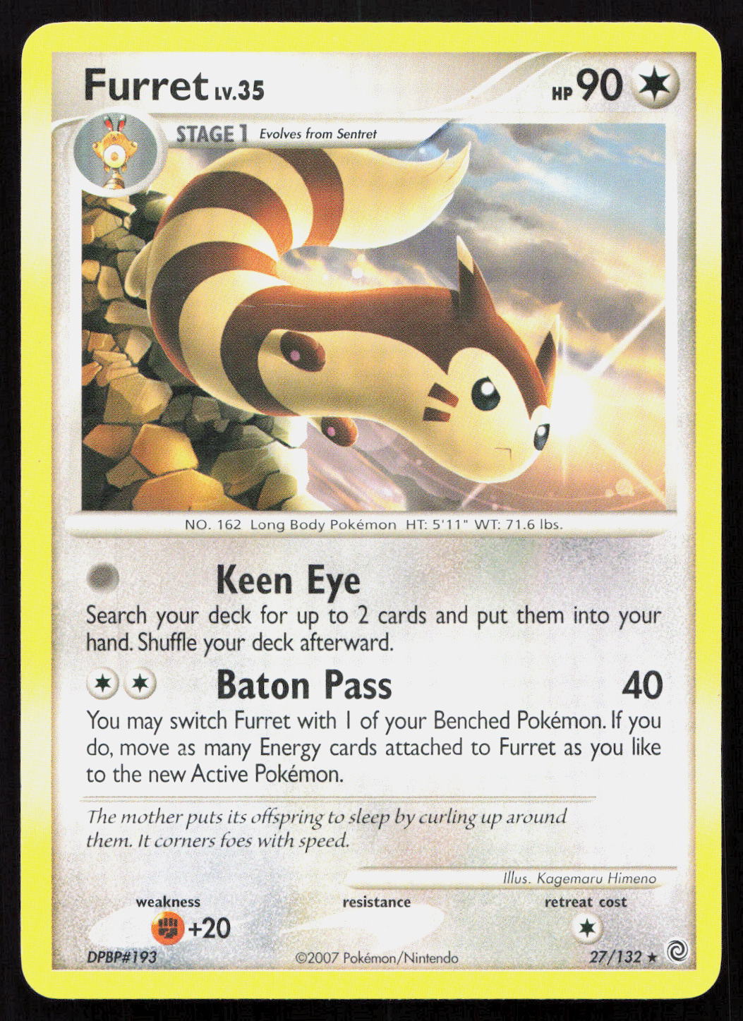 Furret - Secret Wonders #27/132 - Rare