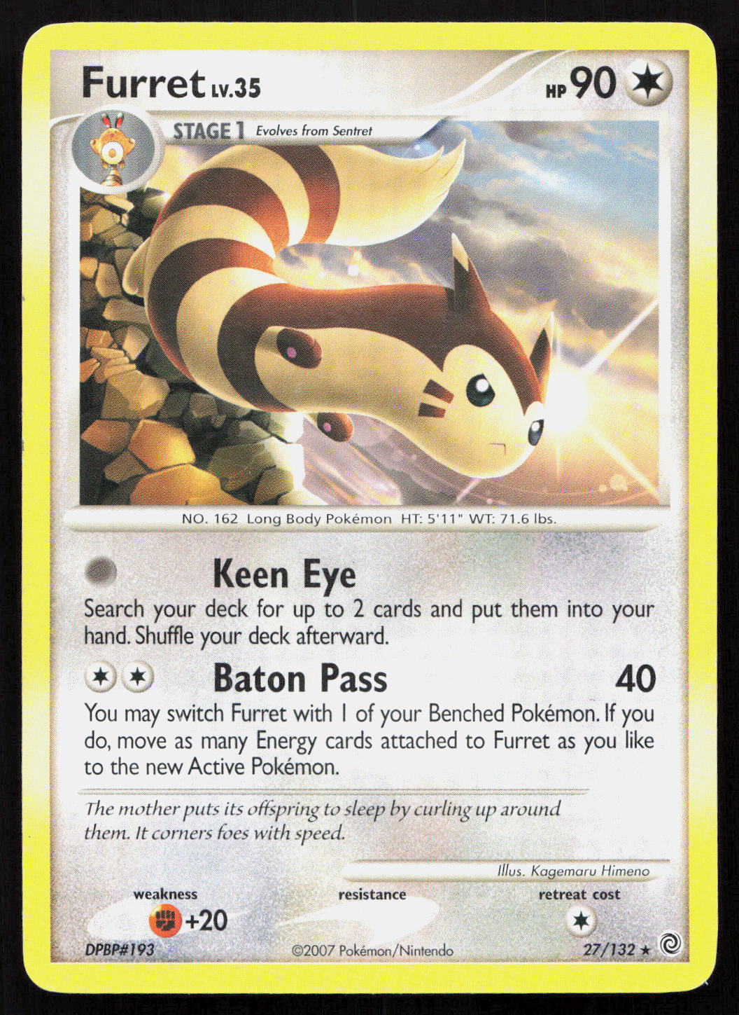 Furret - Secret Wonders #27/132 - Rare