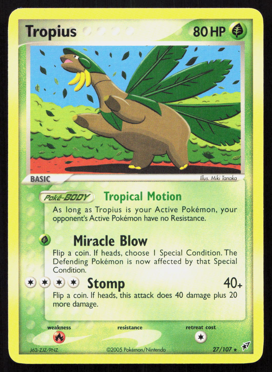 Tropius - Deoxys #27/107 - Rare
