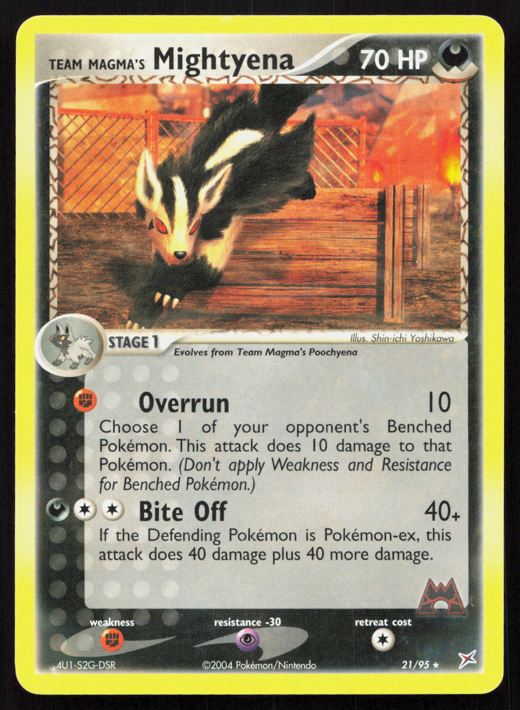 Team Magma's Mightyena - Team Magma vs Team Aqua #21/95 - Rare