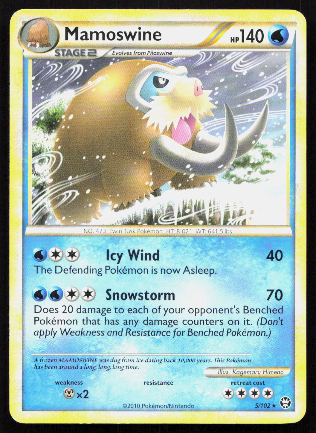 Mamoswine - HS—Triumphant #5/102 - Rare Holo