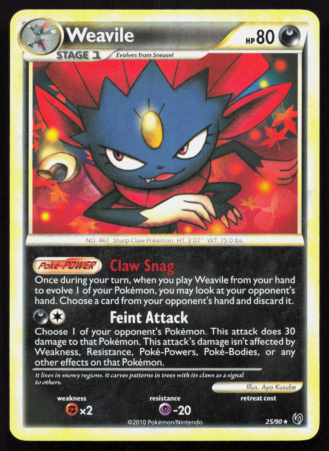 Weavile - HS—Undaunted #25/90 - Rare