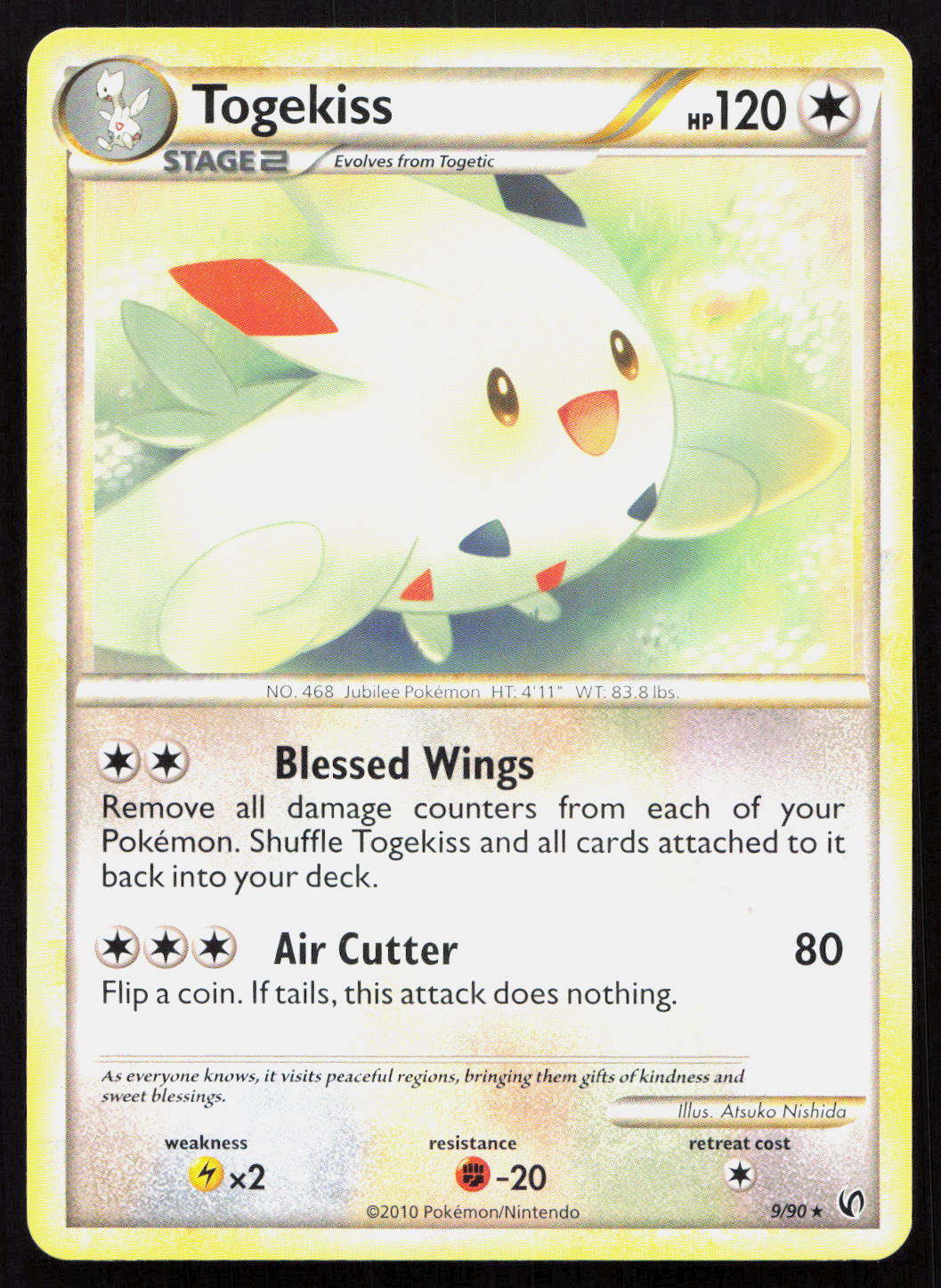 Togekiss - HS—Undaunted #9/90 - Rare Holo
