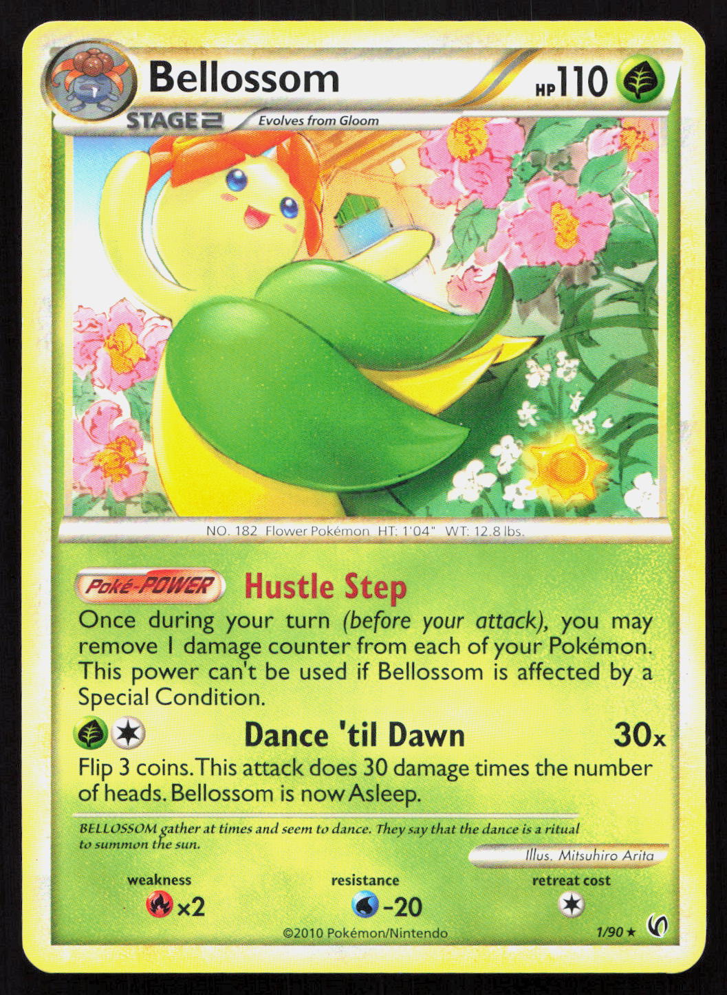 Bellossom - HS—Undaunted #1/90 - Rare Holo