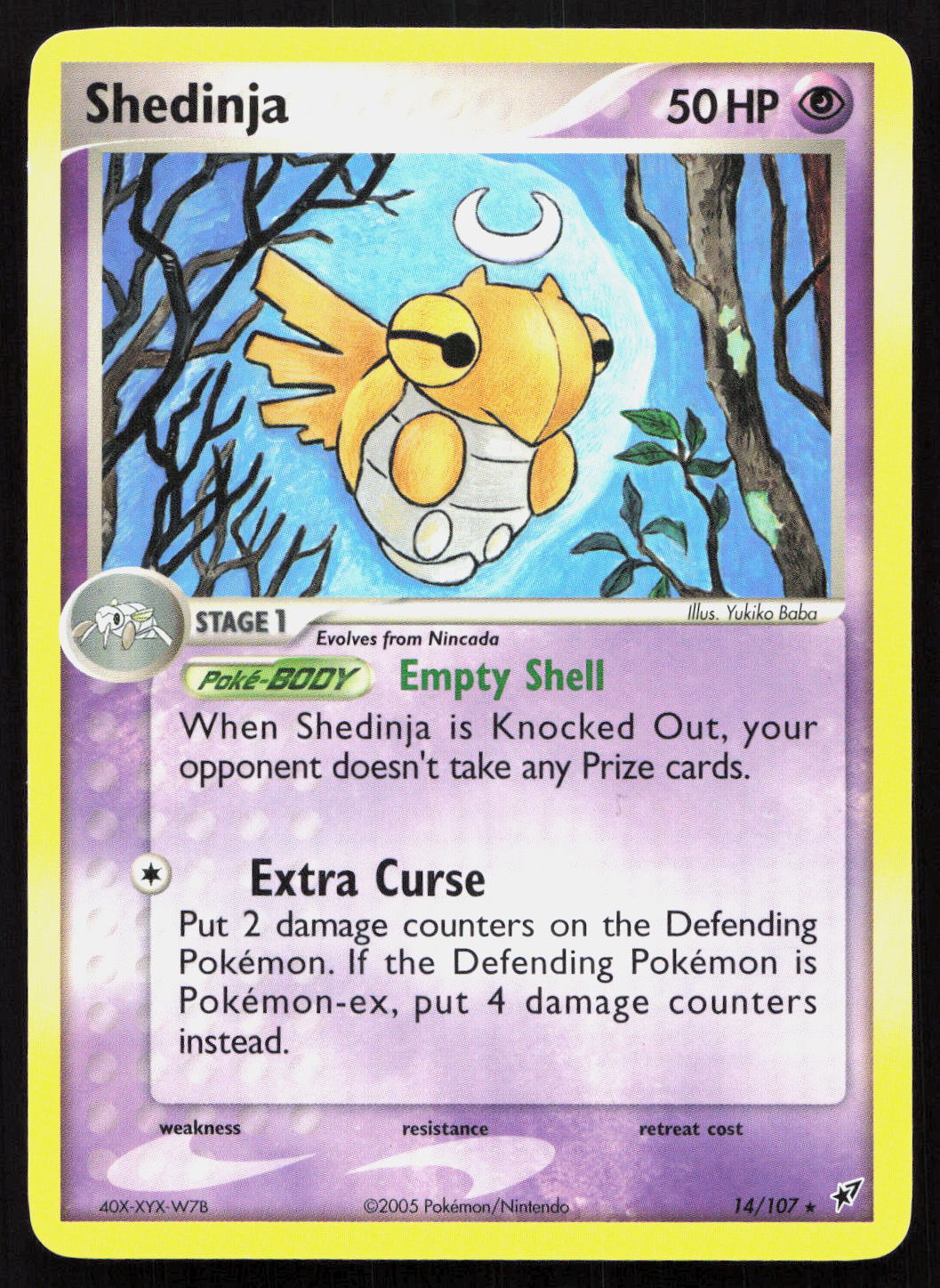 Shedinja - Deoxys #14/107 - Rare Holo