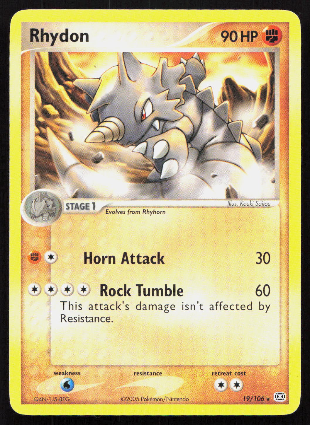 Rhydon - Emerald #19/106 - Rare