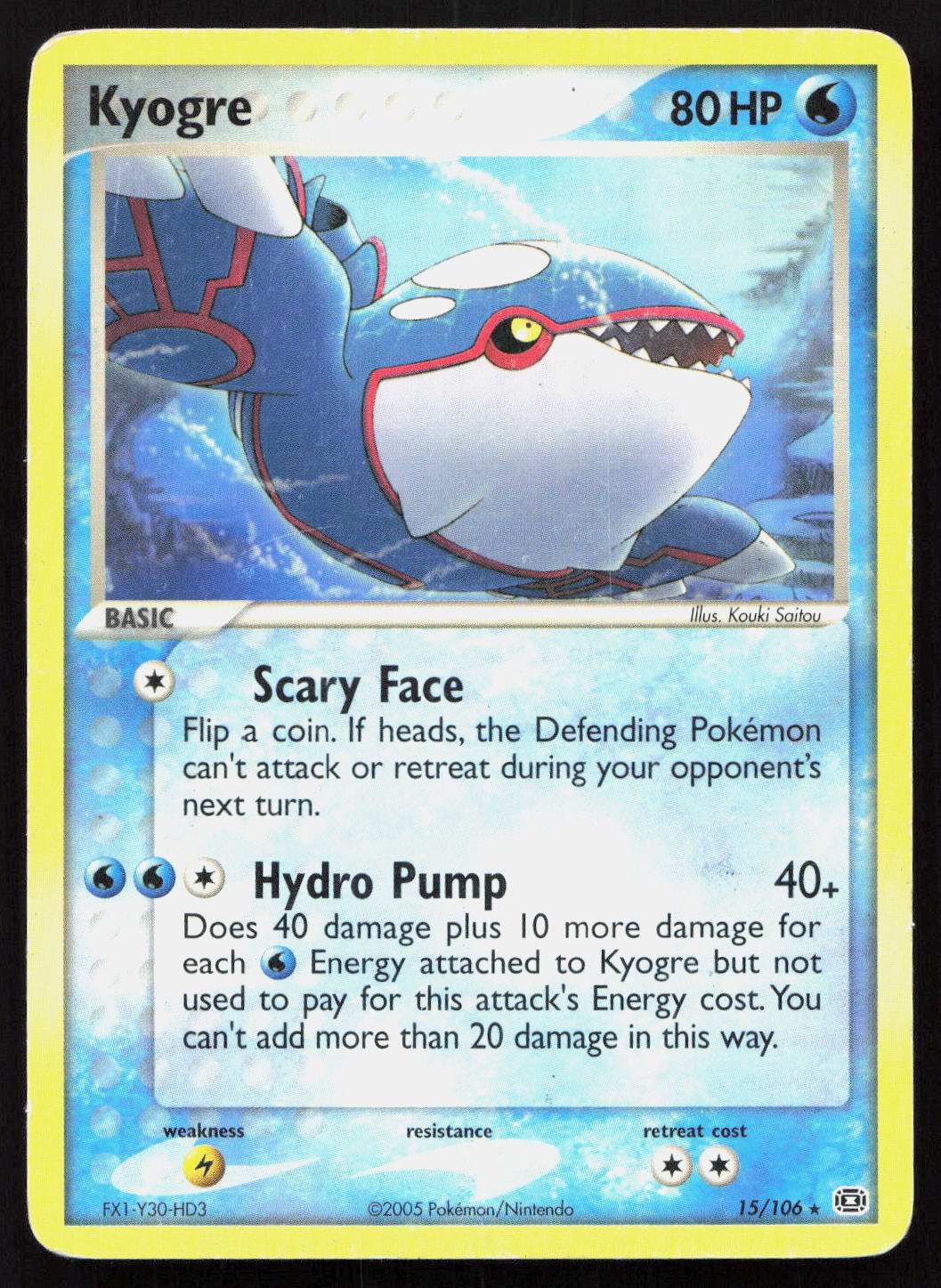 Kyogre - Emerald #15/106 - Rare
