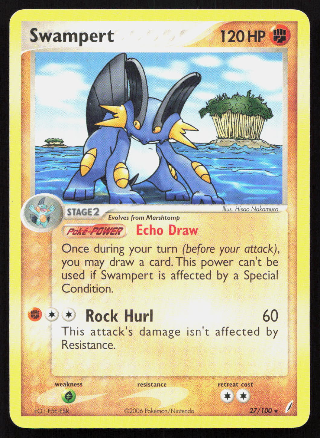 Swampert - Crystal Guardians #27/100 - Rare