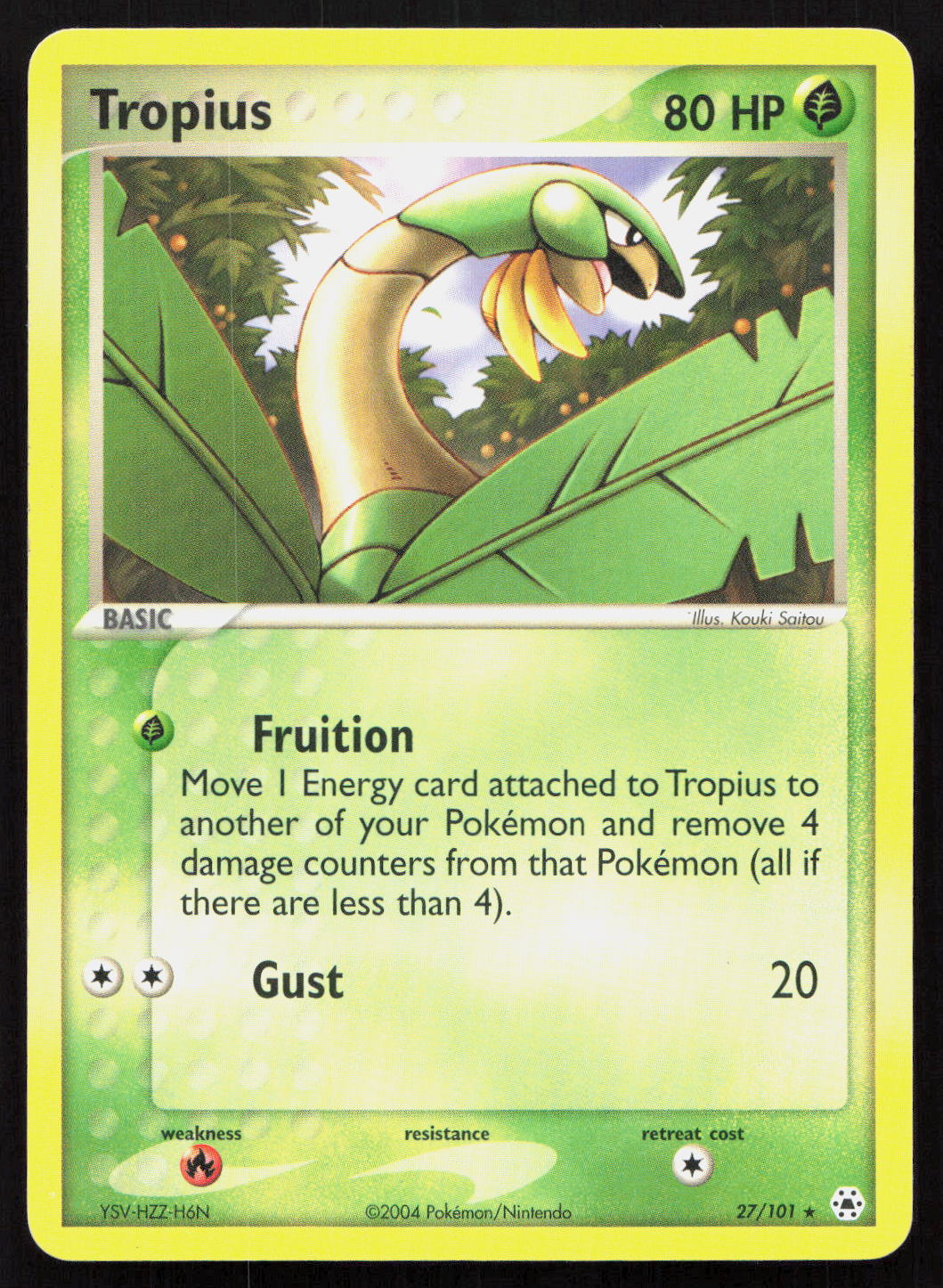 Tropius - Hidden Legends #27/101 - Rare