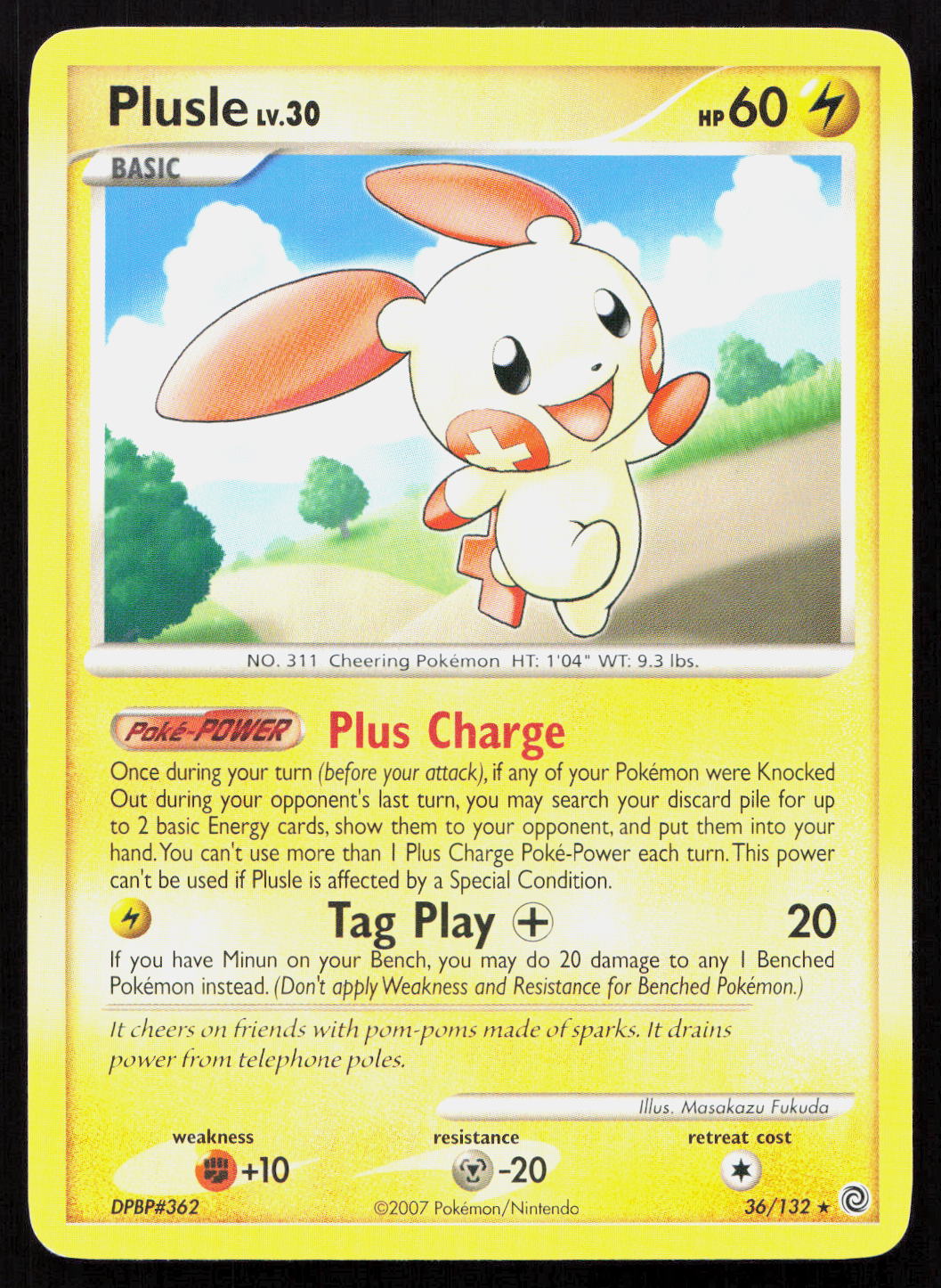 Plusle - Secret Wonders #36/132 - Rare