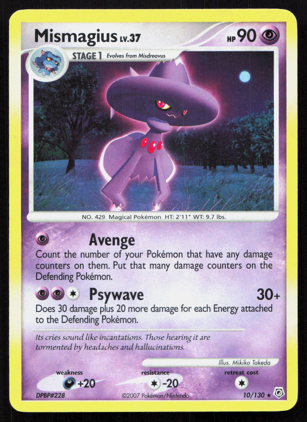 Mismagius - Diamond & Pearl #10/130 - Rare Holo