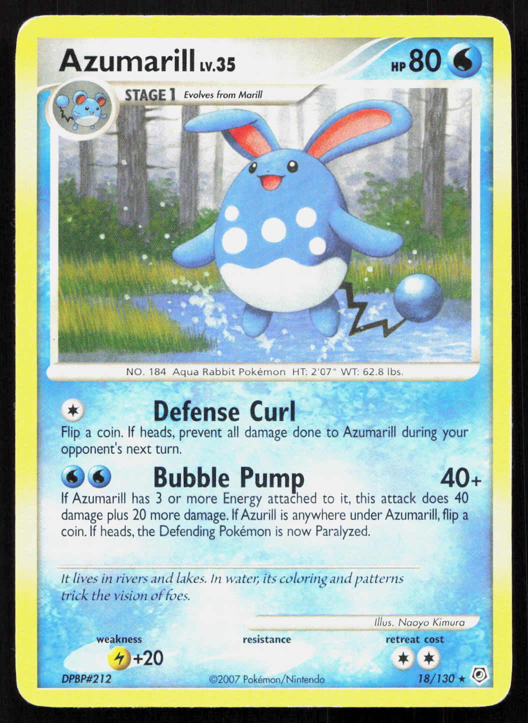 Azumarill - Diamond & Pearl #18/130 - Rare