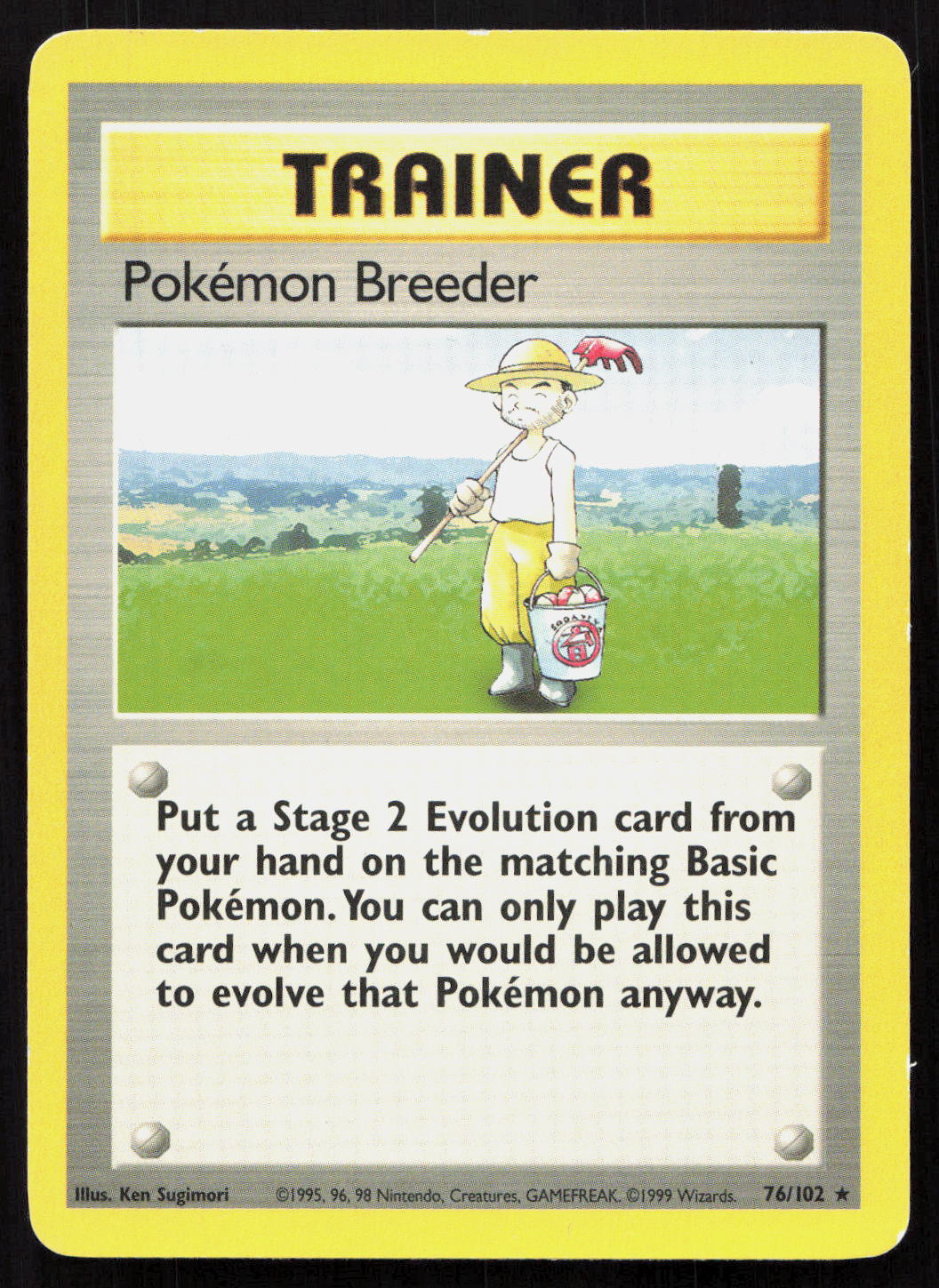 Pokémon Breeder - Base #76/102 Shadowless - Rare