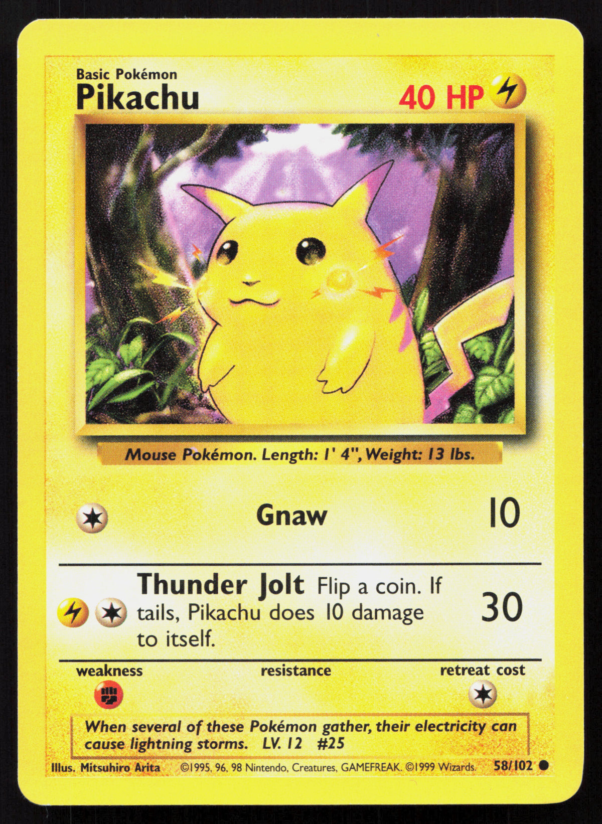 Pikachu - Base #58/102 - Common