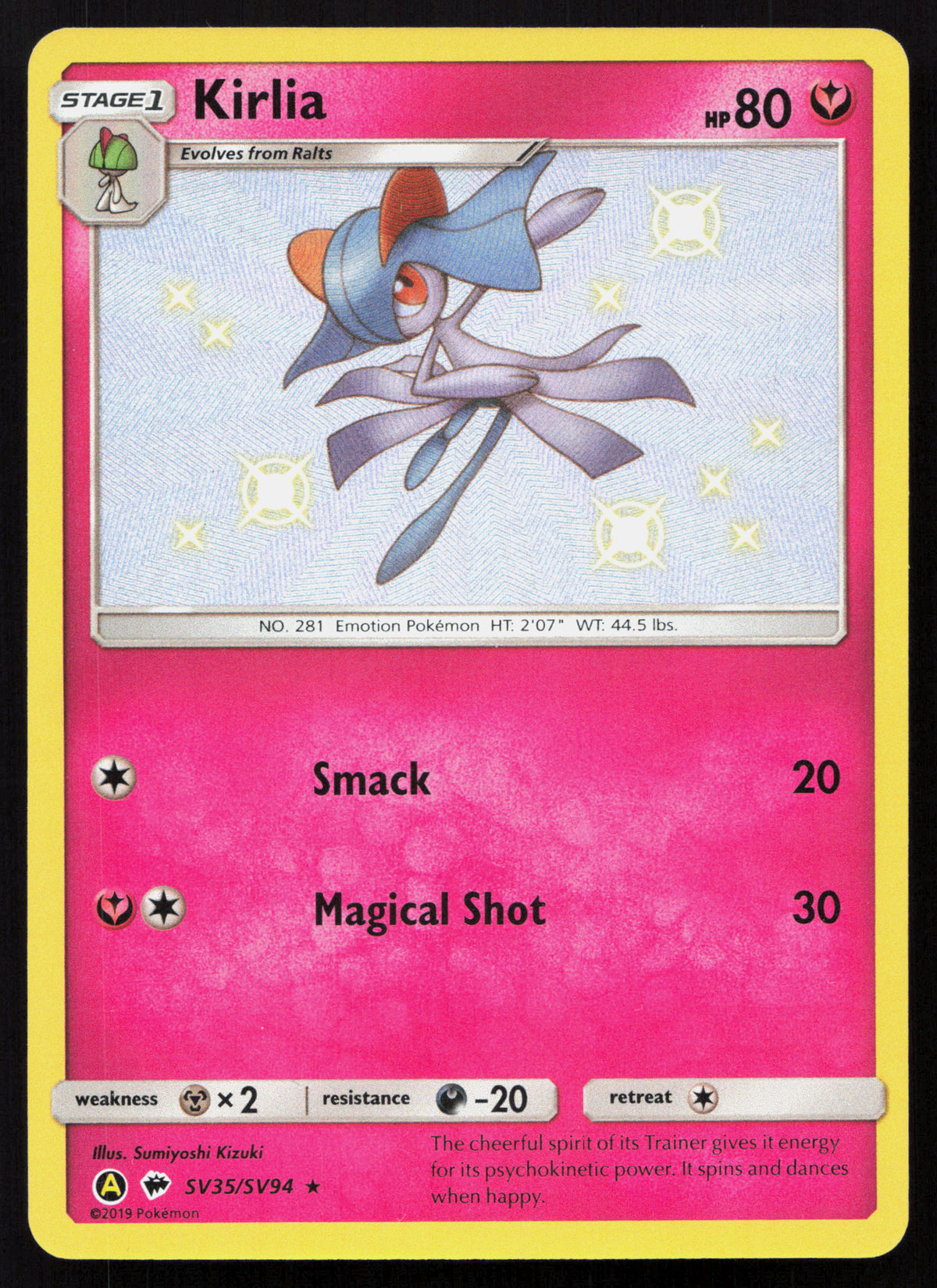 Kirlia - Hidden Fates Shiny Vault #SV35/SV94 - Rare Shiny