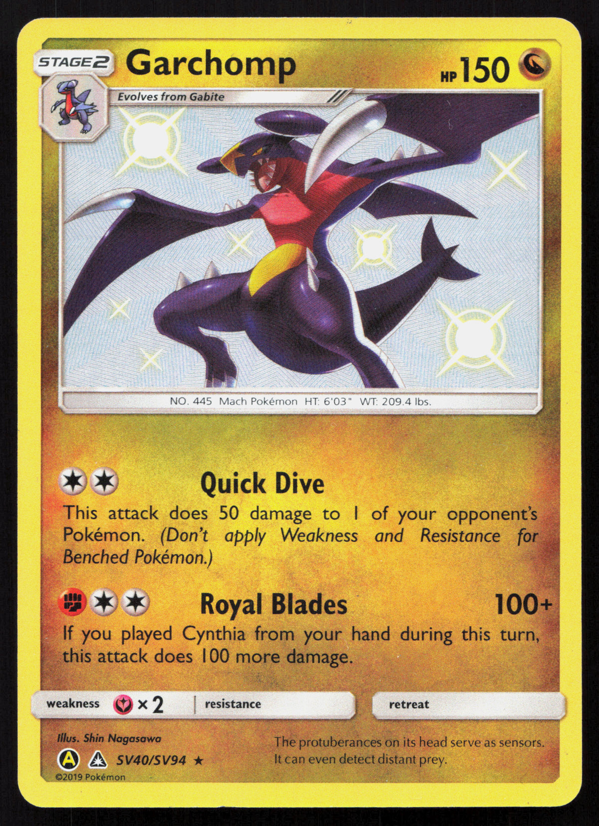 Garchomp - Hidden Fates Shiny Vault #SV40/SV94 - Rare Shiny