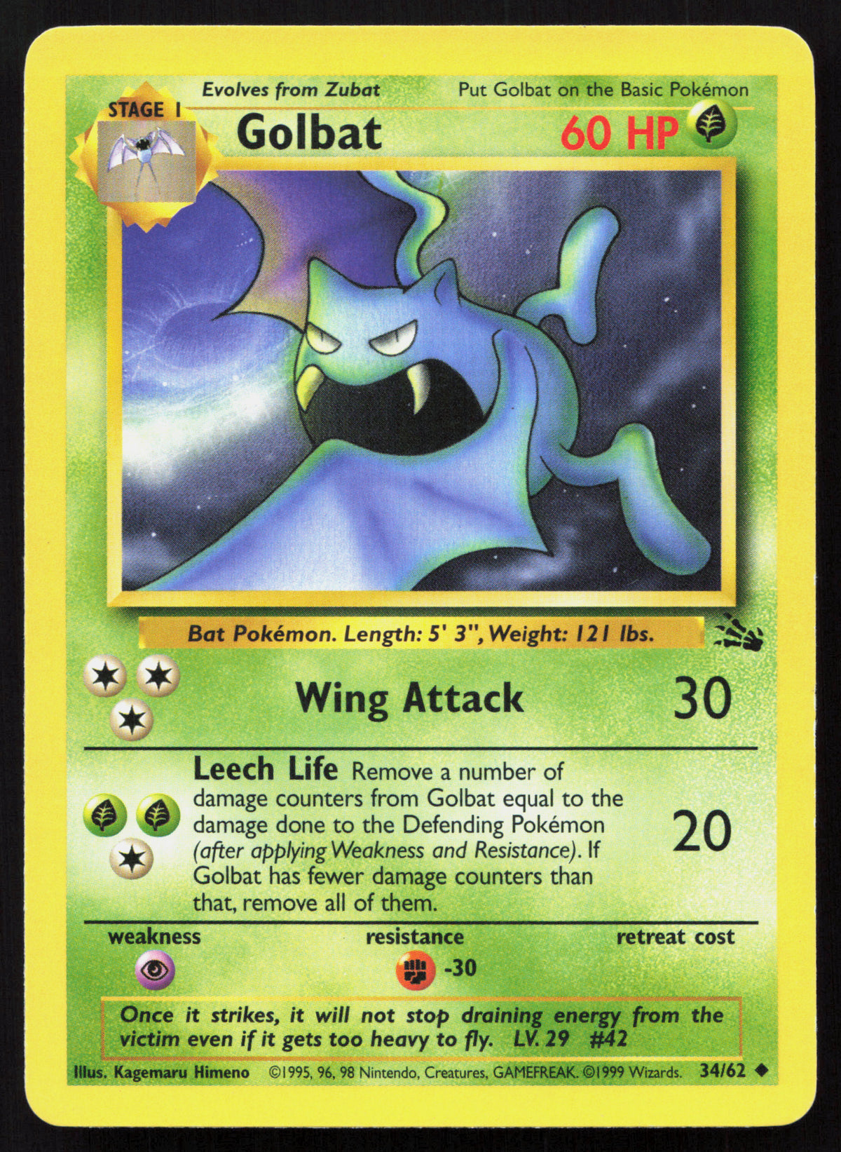 Golbat - Fossil #34/62 - Uncommon