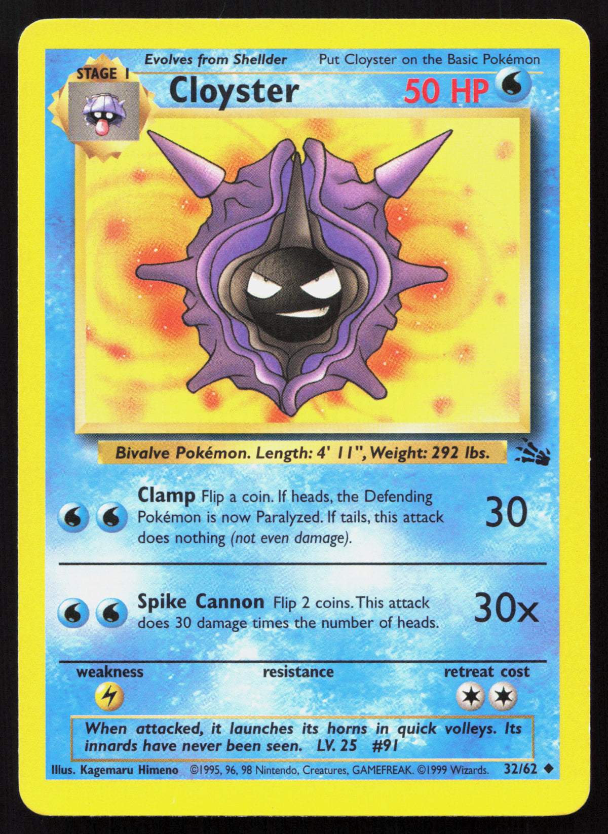 Cloyster - Fossil #32/62 - Uncommon
