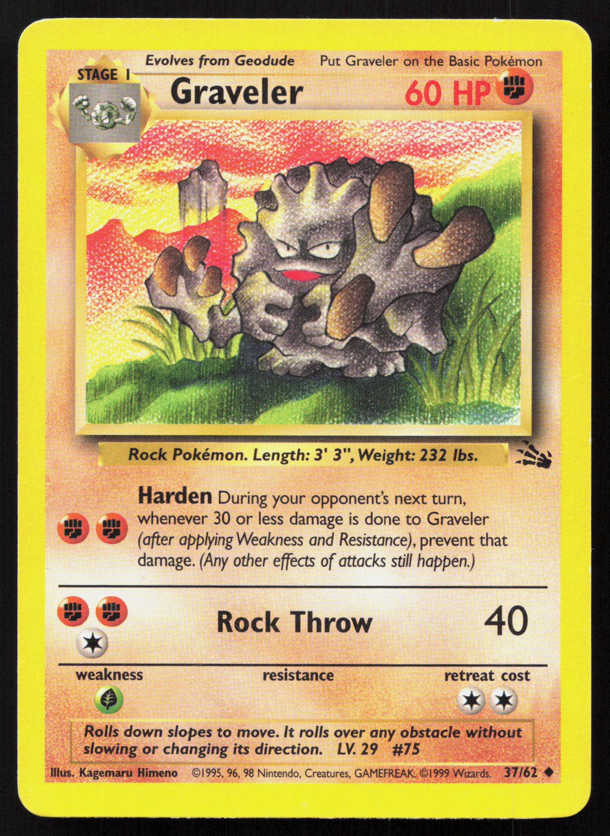 Graveler - Fossil #37/62 - Uncommon