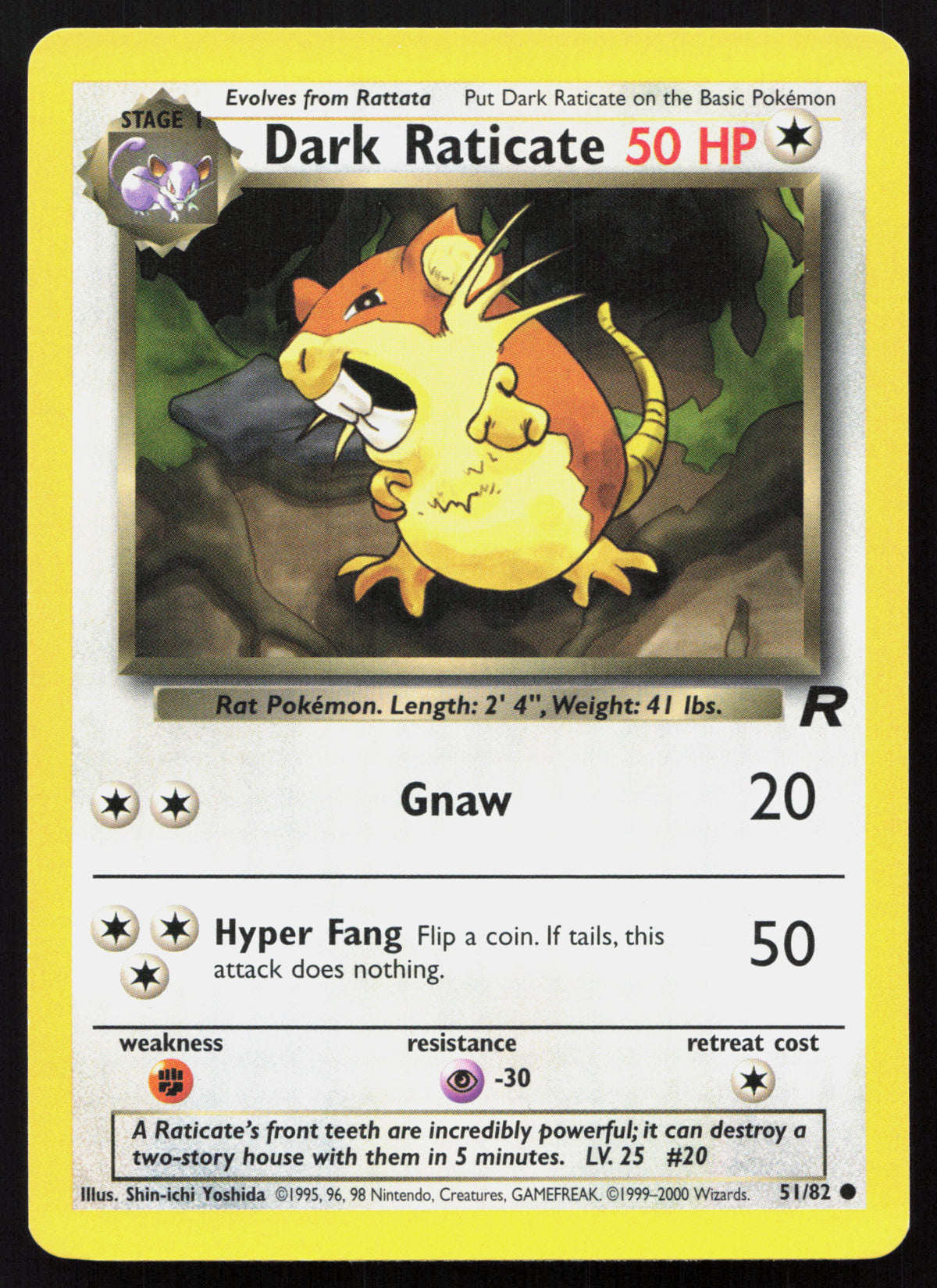 Dark Raticate - Team Rocket #51/82 - Common