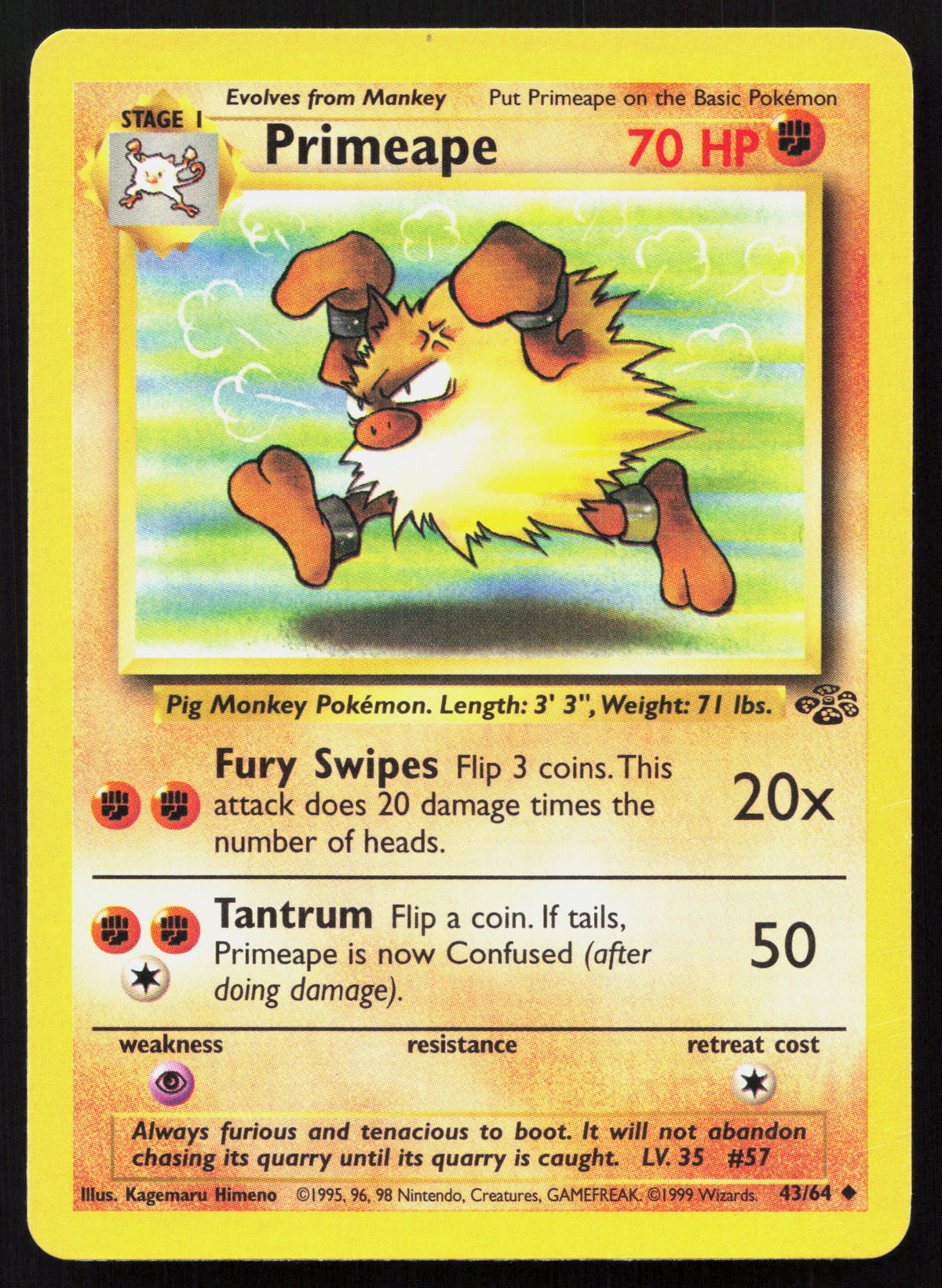 Primeape - Jungle #43/64 - Uncommon