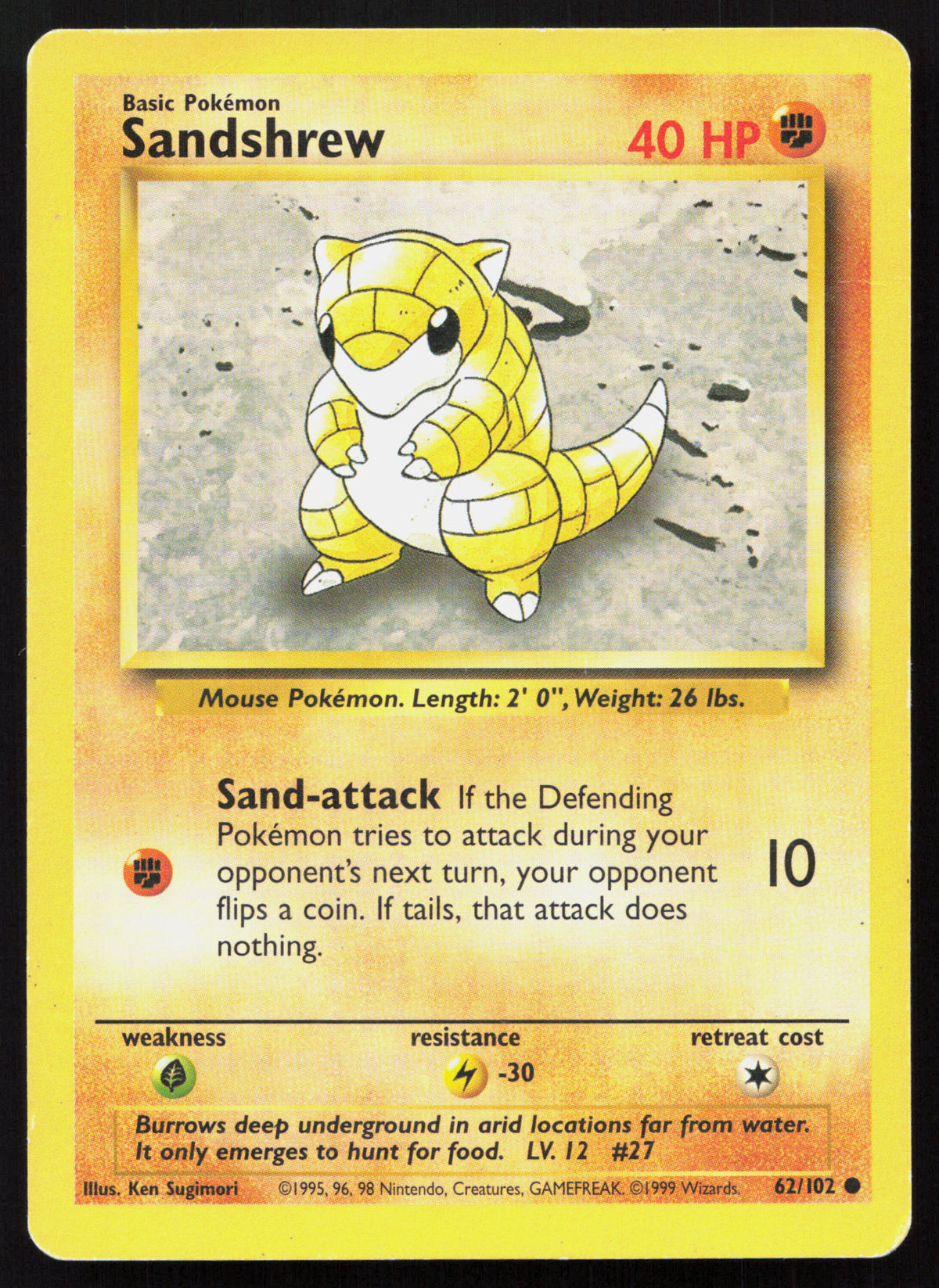 Sandshrew - Base #62/102 - Common