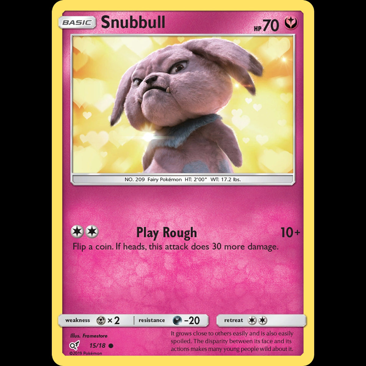 Snubbull - Detective Pikachu #15/18 - Common