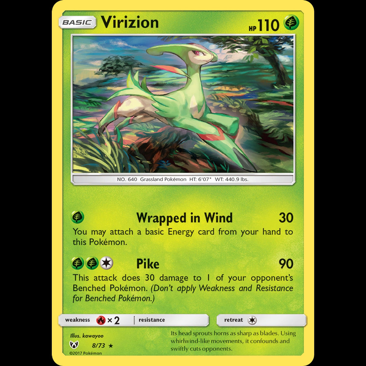 Virizion - Shining Legends #8/73 - Rare Holo