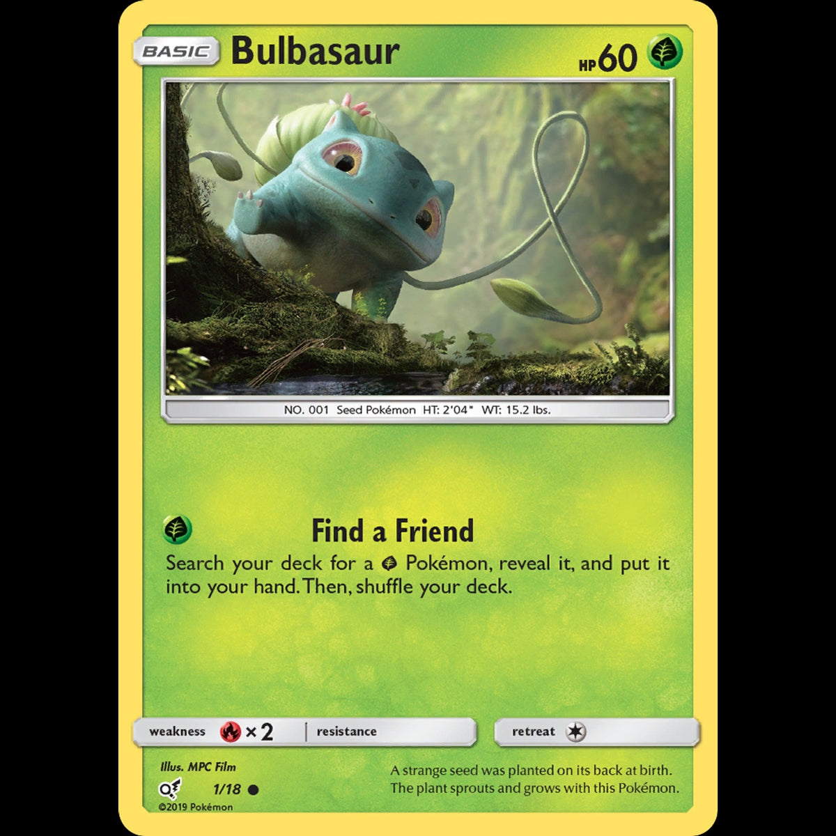 Bulbasaur - Detective Pikachu #1/18 - Common