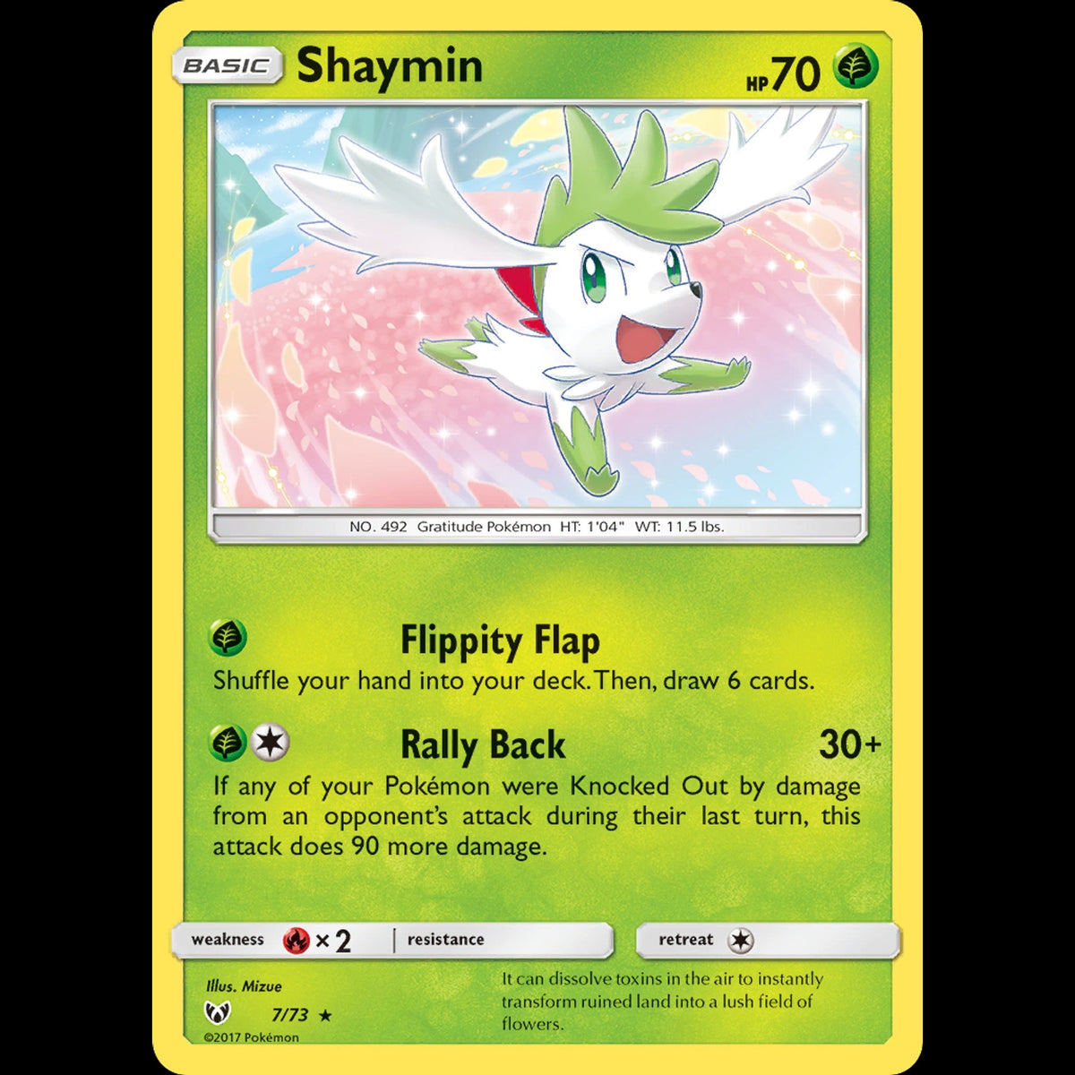 Shaymin - Shining Legends #7/73 - Rare Holo