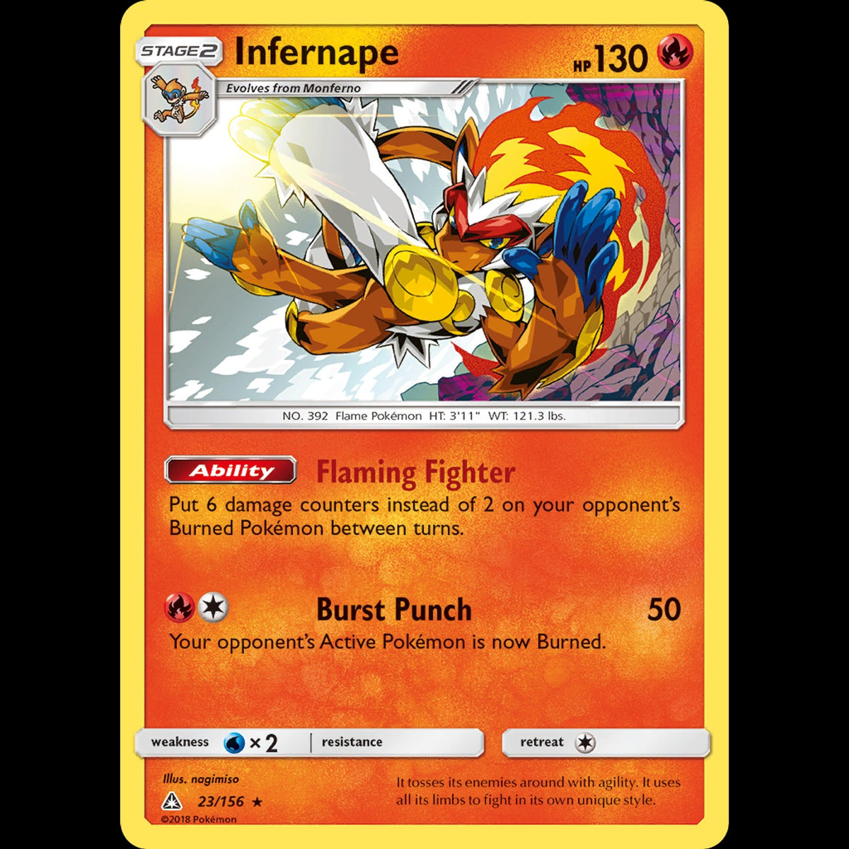 Infernape - Ultra Prism #23/156 - Rare Holo