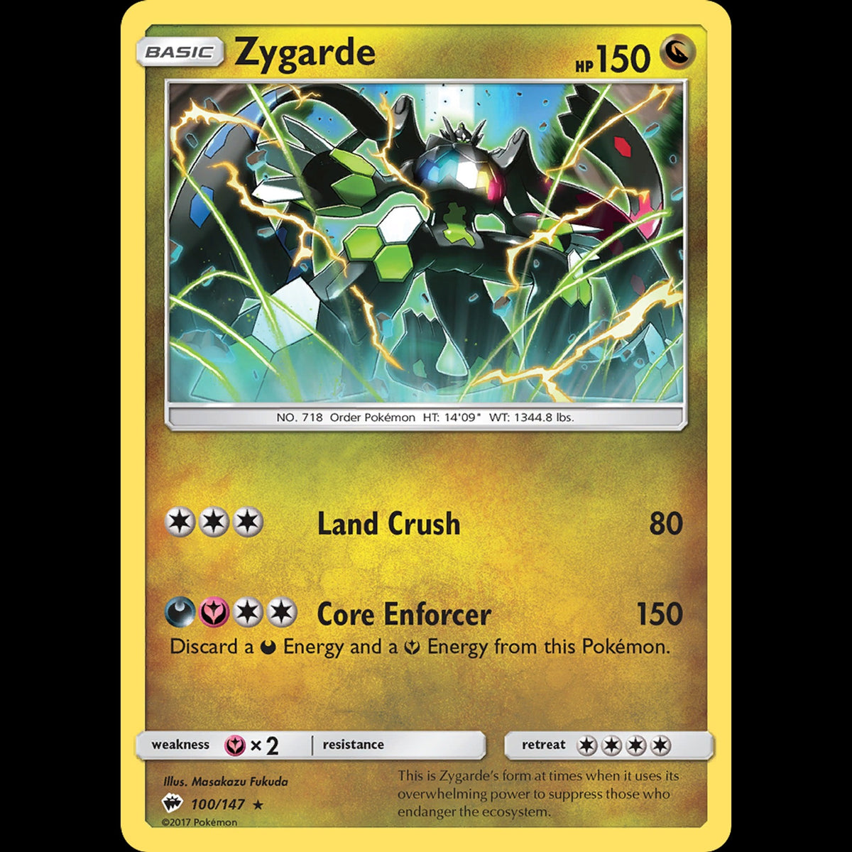 Zygarde - Burning Shadows #100/147 - Rare Holo
